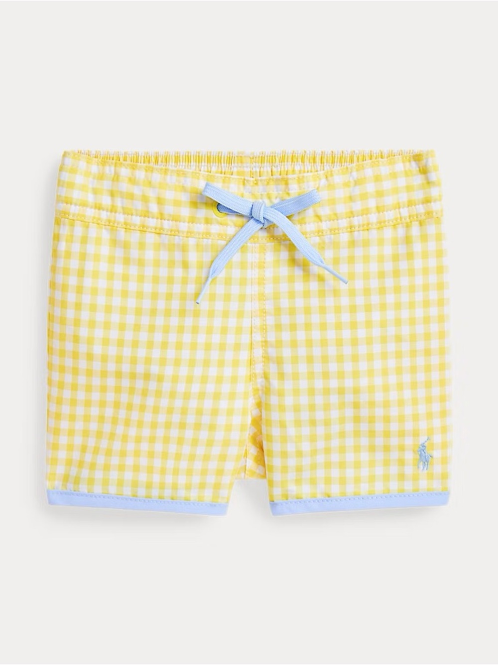 Ralph Lauren Yellow Gingham Boys Swim Trunk 9/12 mos
